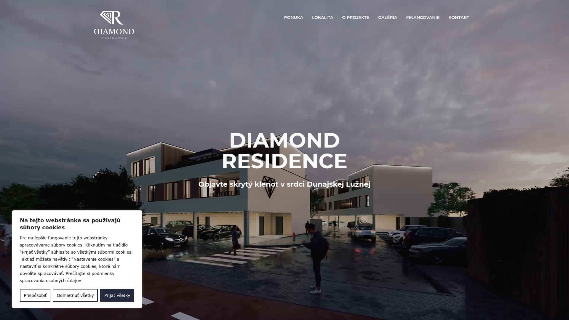 Benalex Diamond Residence — Kompletní web + vizuální identita