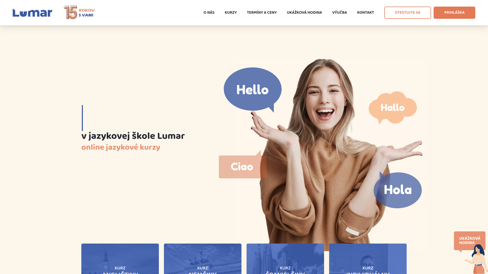 Lumar jazyková škola — Kompletní web + vizuální identita